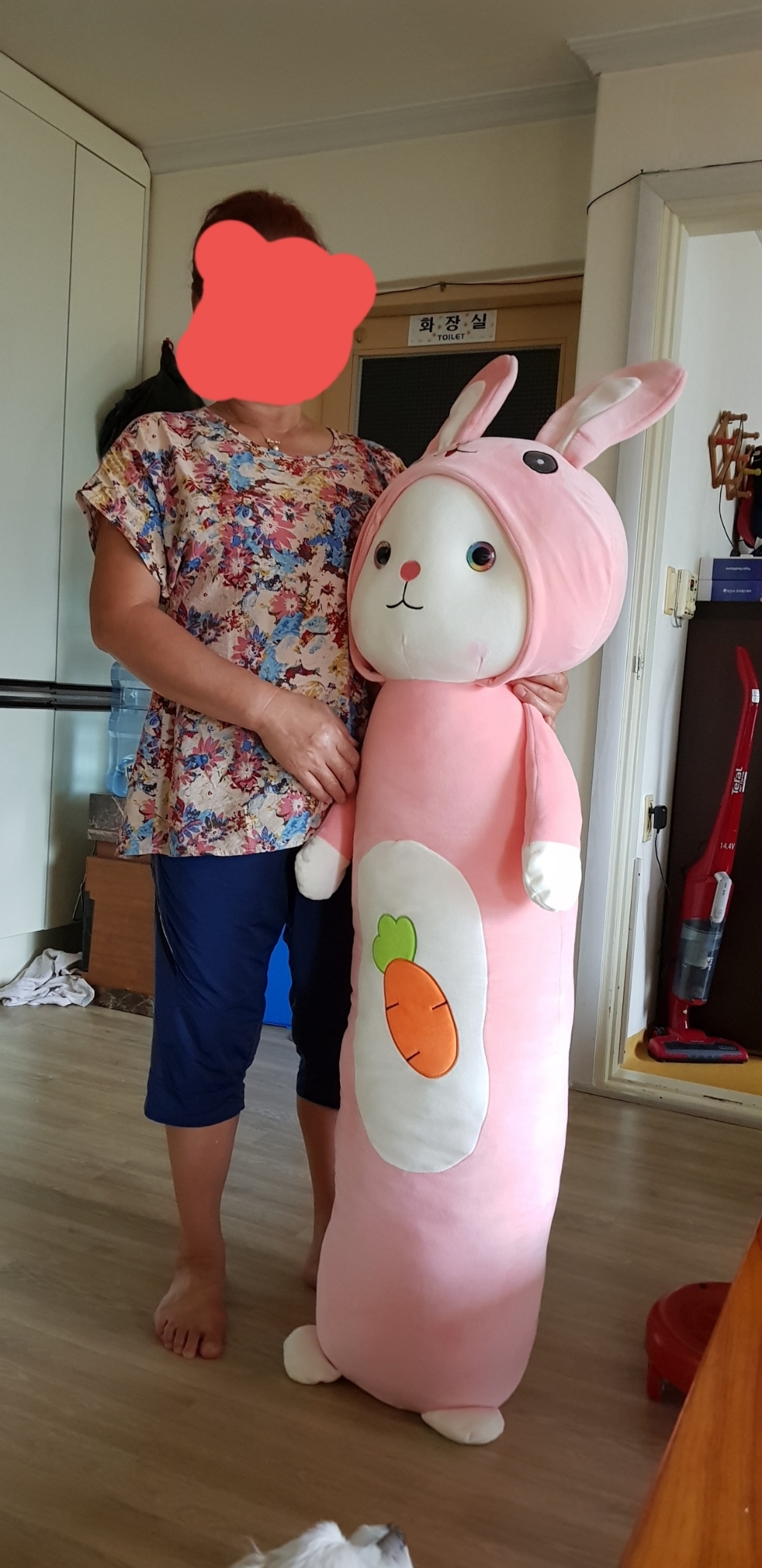 대형 토끼 바디필로우 인형 안고자는 긴 베개 쿠션 동물 모찌 선물