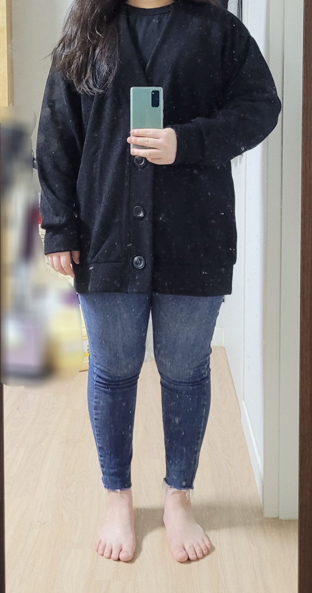 맨타임 C 데일리 오버핏 가디건