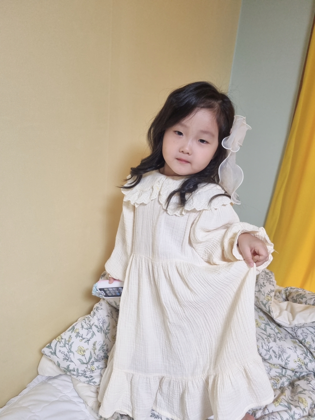 비단길 에반 웨이브 리본 집게핀