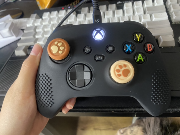 GEEKSHARE PS4 듀얼쇼크 앤 닌텐도 프로콘 환 냥발 파스텔 프로콘 스틱커버 로얄브라운 리뷰후기