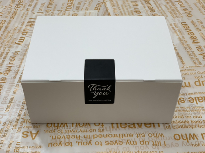 크라프트 땡큐 스티커 선물 포장 감사 답례품 마카롱 쿠키 라벨 스티커 1세트