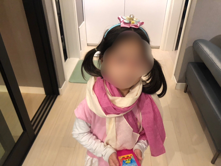 우주아이 유아동용 핑크퐁 무지머플러