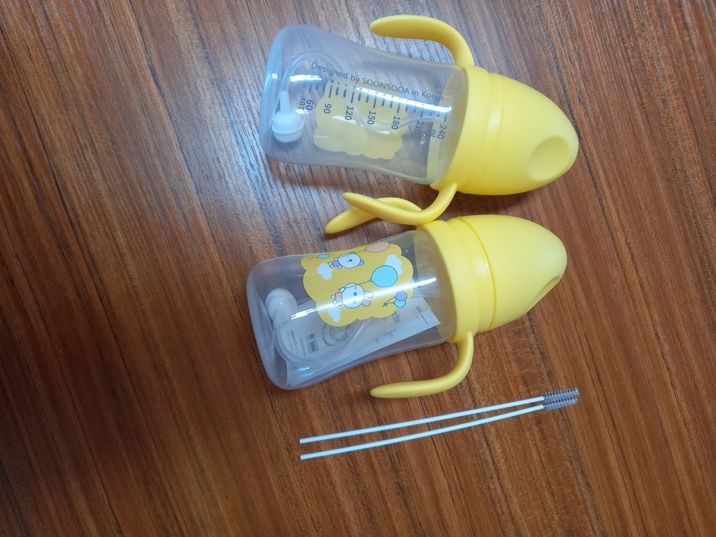 순수아 역류방지 추달린 스파우트컵 2개빨대솔 2개 리뷰 후기