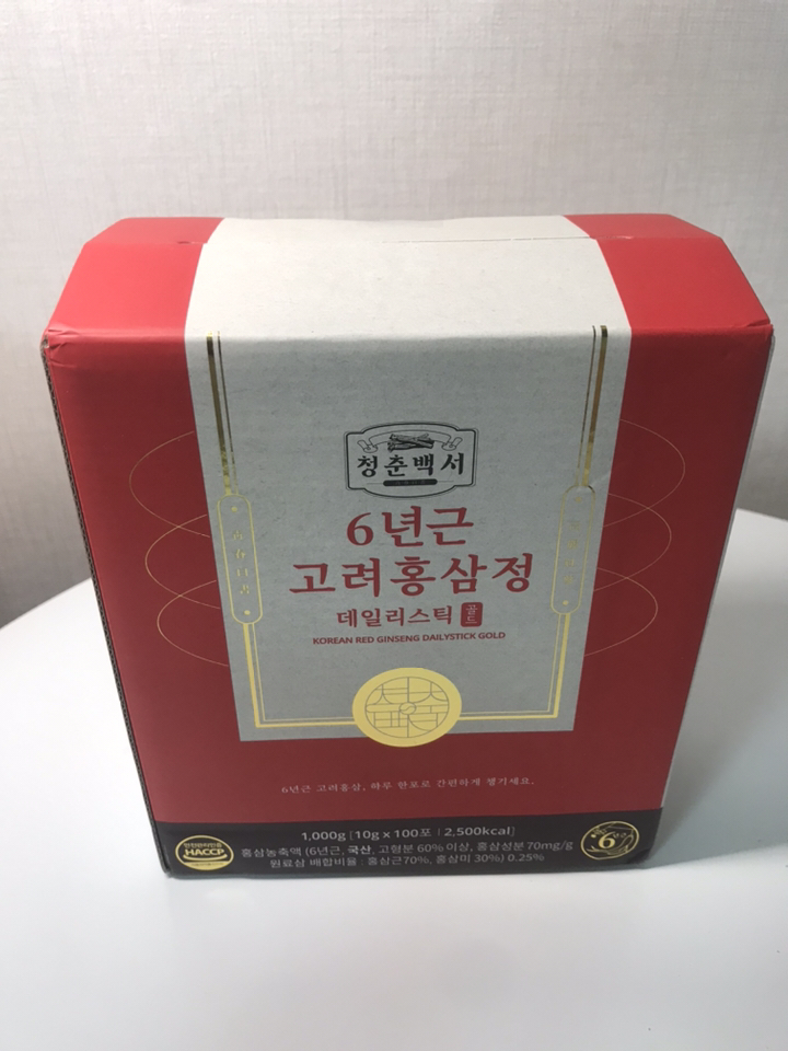 청춘백서 6년근 고려홍삼정 데일리스틱 골드
