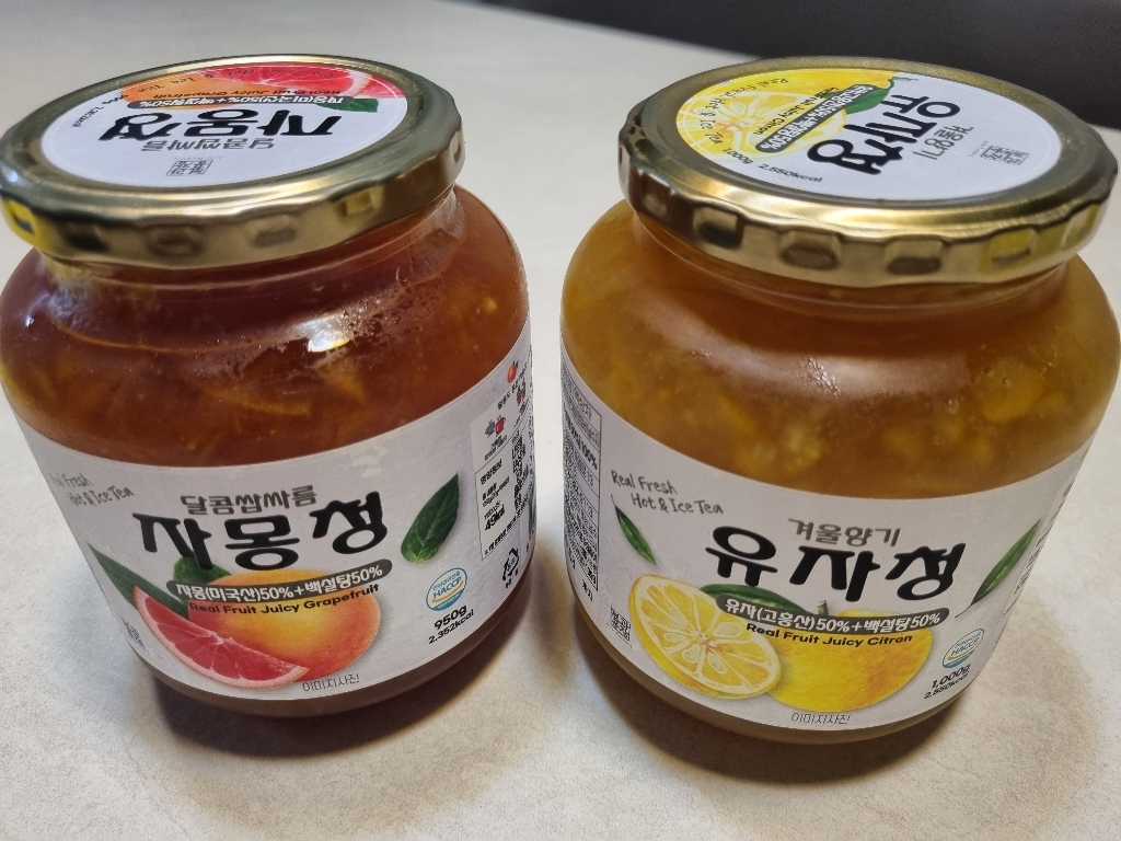 견과공장 겨울향기 프리미엄 햇과일청 2종 유자청 자몽청