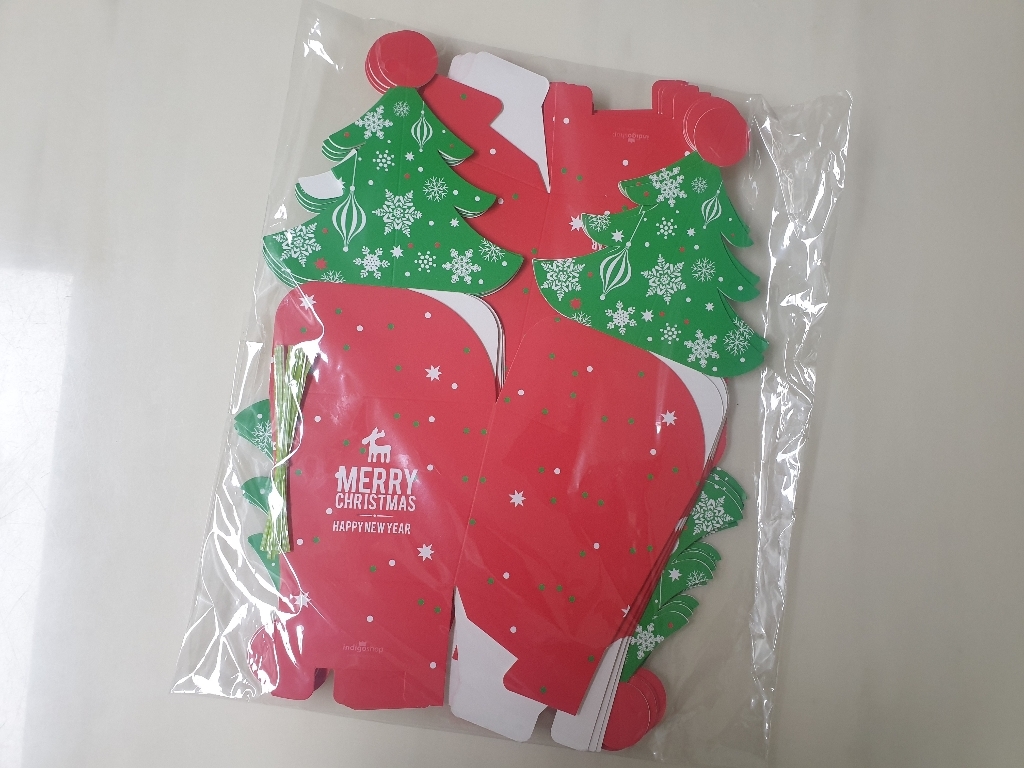 인디케이 크리스마스 메리트리 포장상자 중 타이