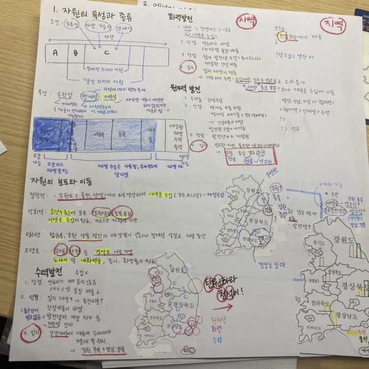 핑크풋 2000 한국지도 점착 메모지 30매