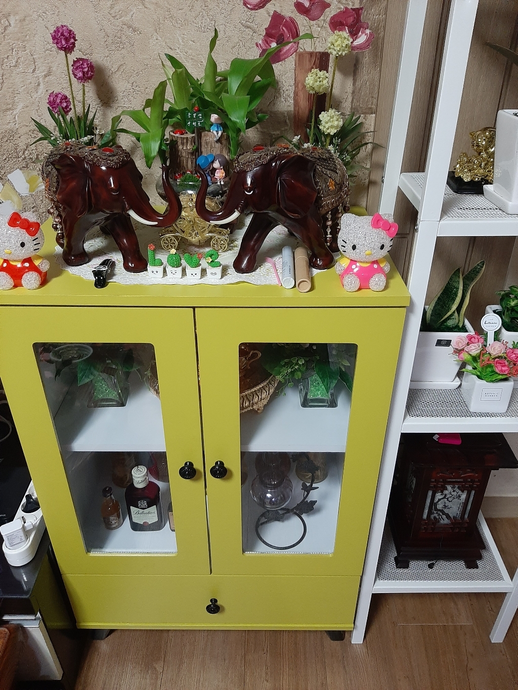 가온리빙 바우 유리장식장