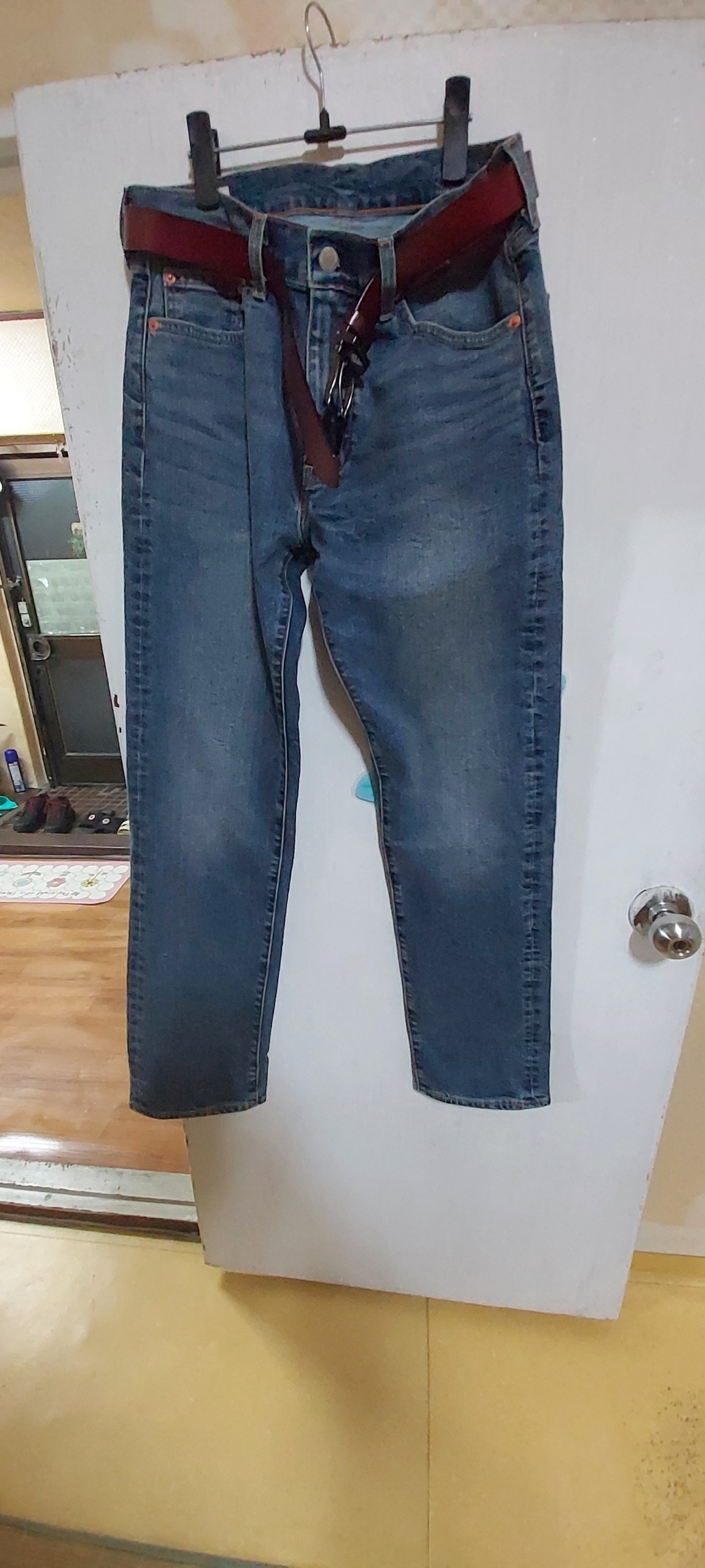 리바이스 남성 505 레귤러핏 웜 기모 데님팬츠 00505-2039