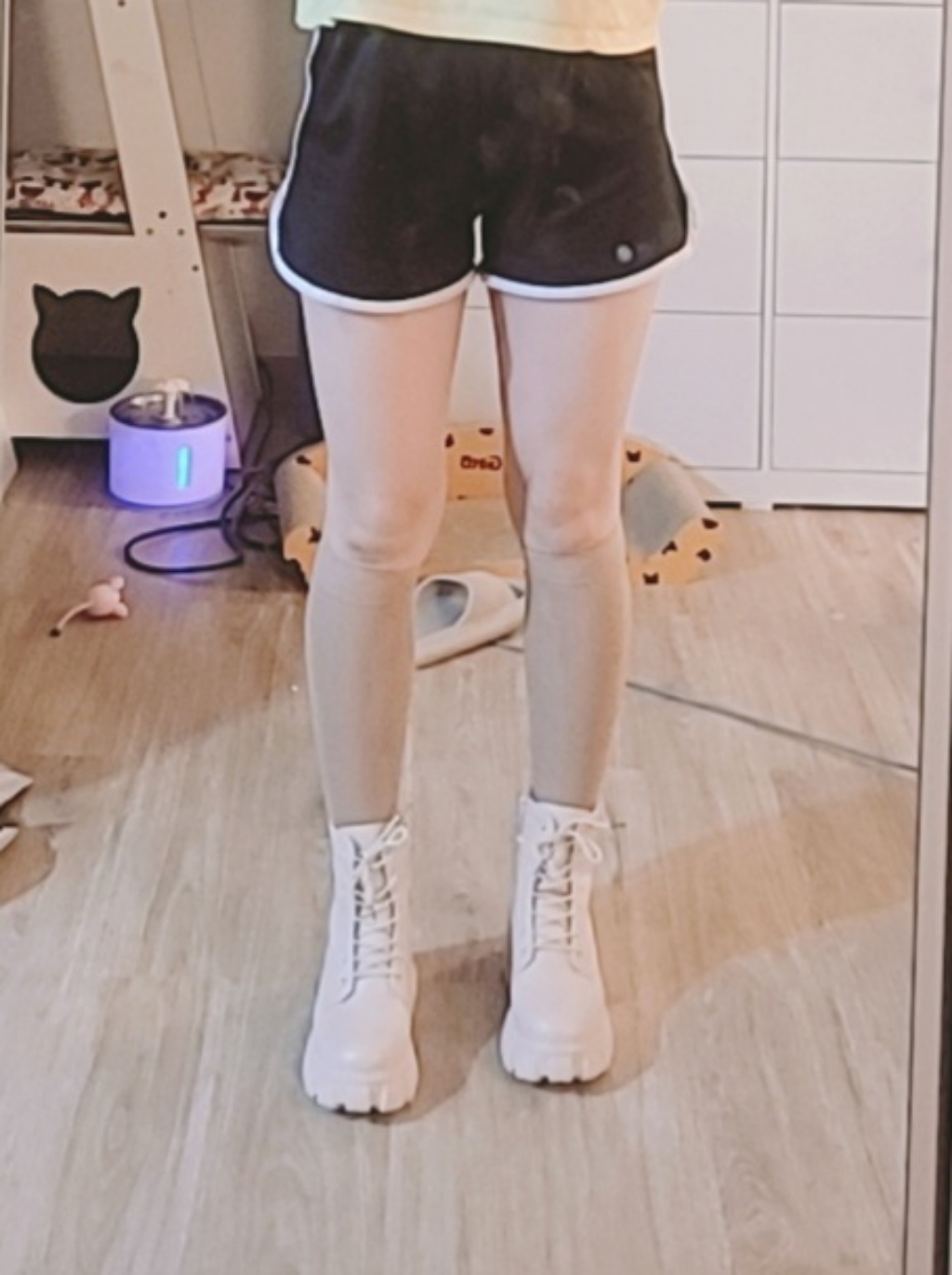 라블 키높이 여성 통굽워커 로우