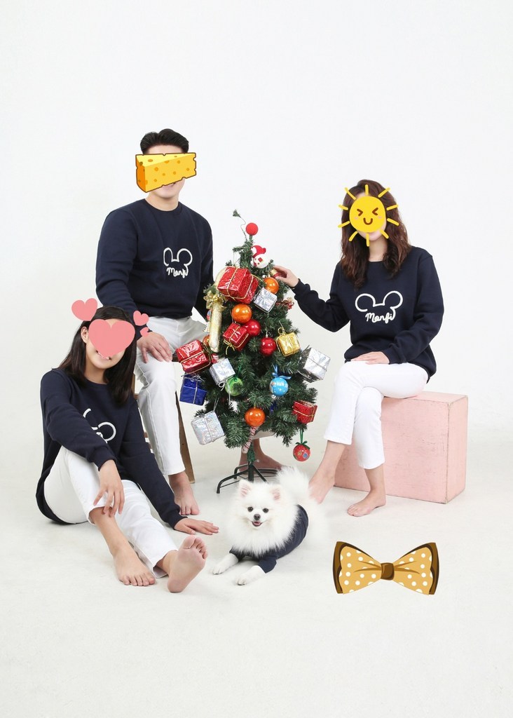 몽피마피 몽피마우스 패밀리 기모 긴팔 티셔츠