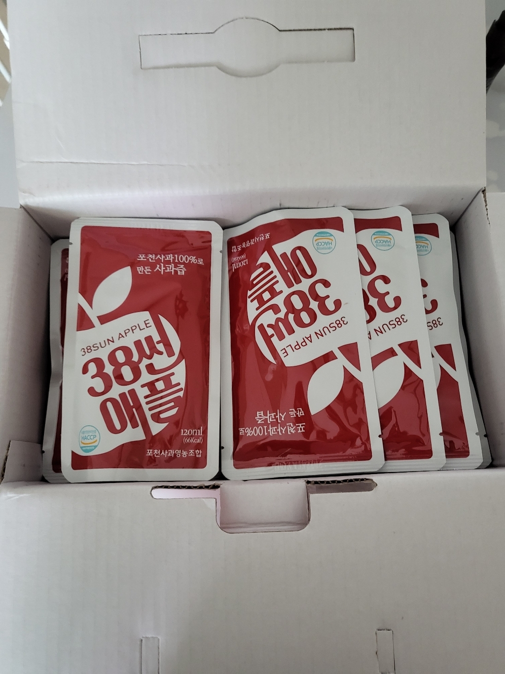 포천 38썬 애플 사과즙 사과주스 50포 리뷰 후기