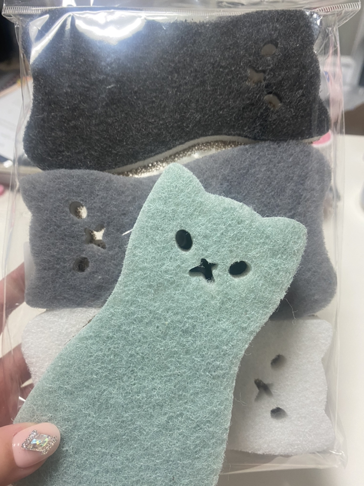 고양이 수세미 4종 리뷰 후기