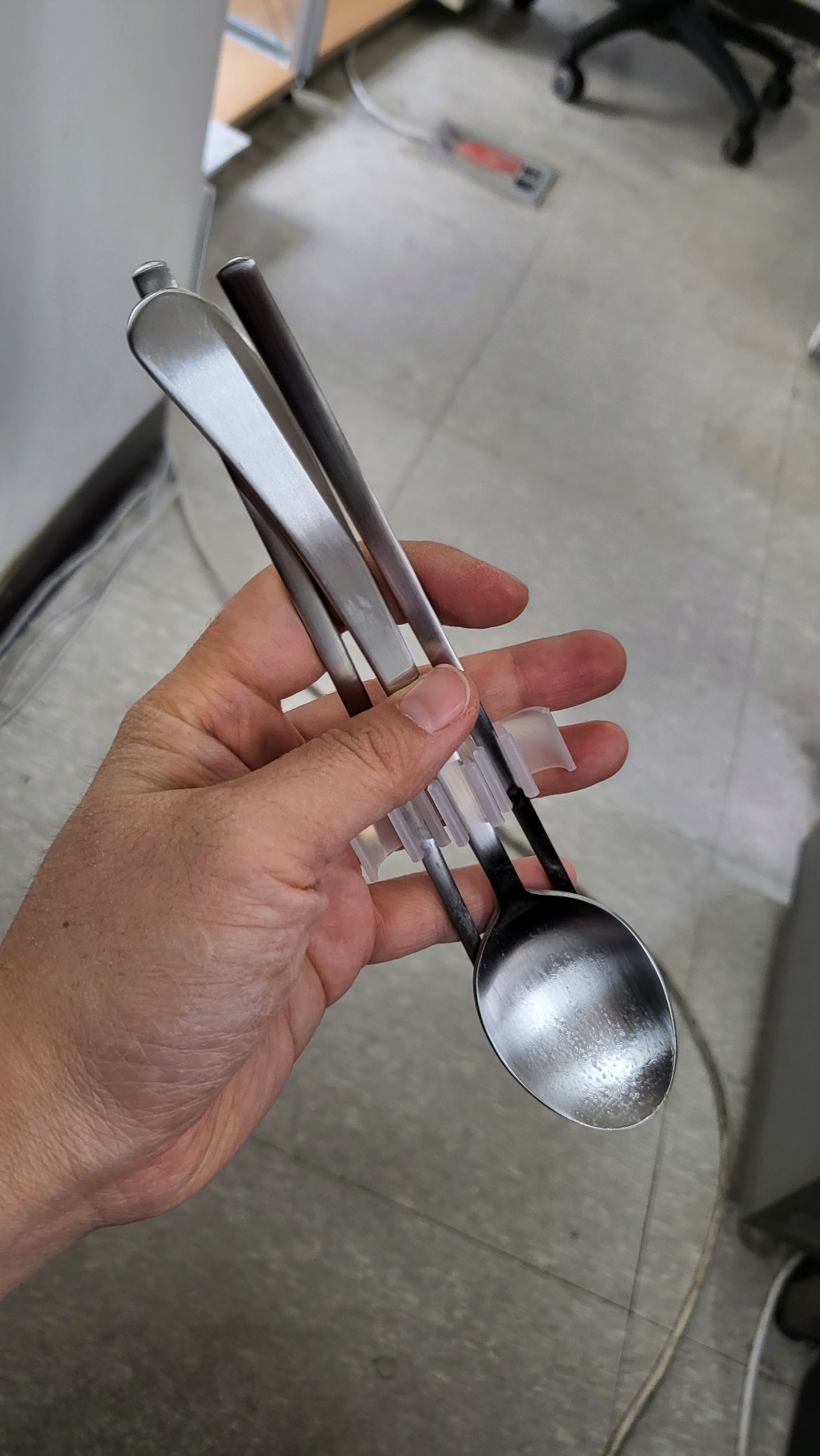 라온누리 파스텔 수저고정 무소음 휴대용 도시락수저케이스 대 숟가락 젓가락