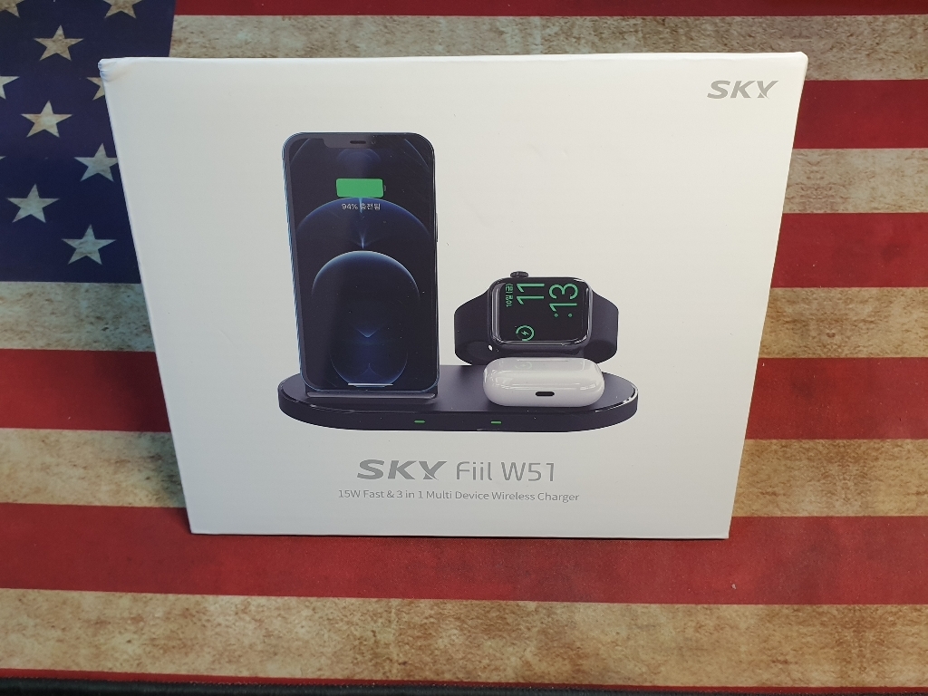 스카이 필 W51 3in1 무선충전 스탠드 워치 고속 무선 충전 거치대 SKY-W51S 갤럭시워치용