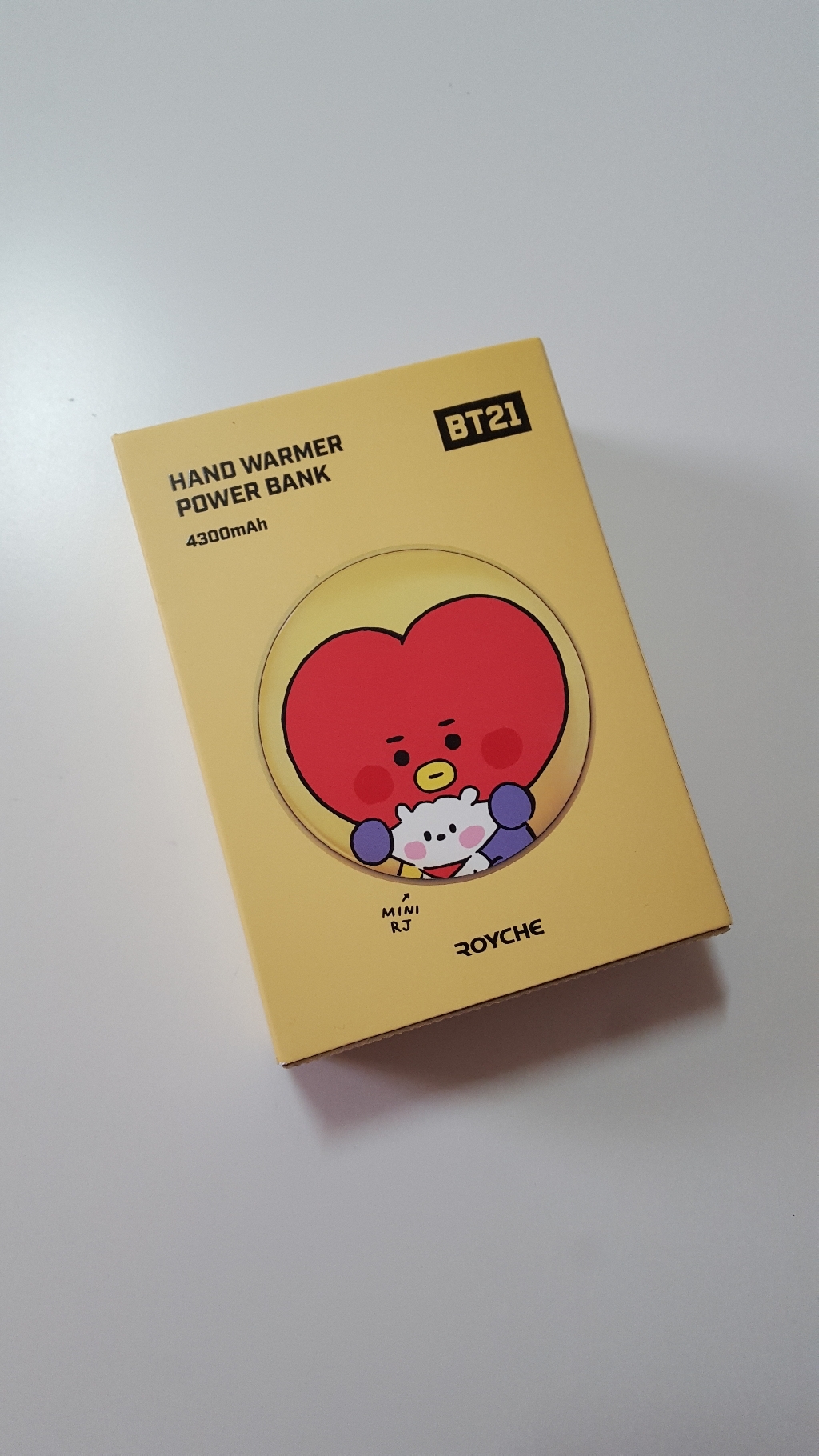 로이체 BT21 리틀버디 양면발열 충전식 휴대용 손난로 보조배터리