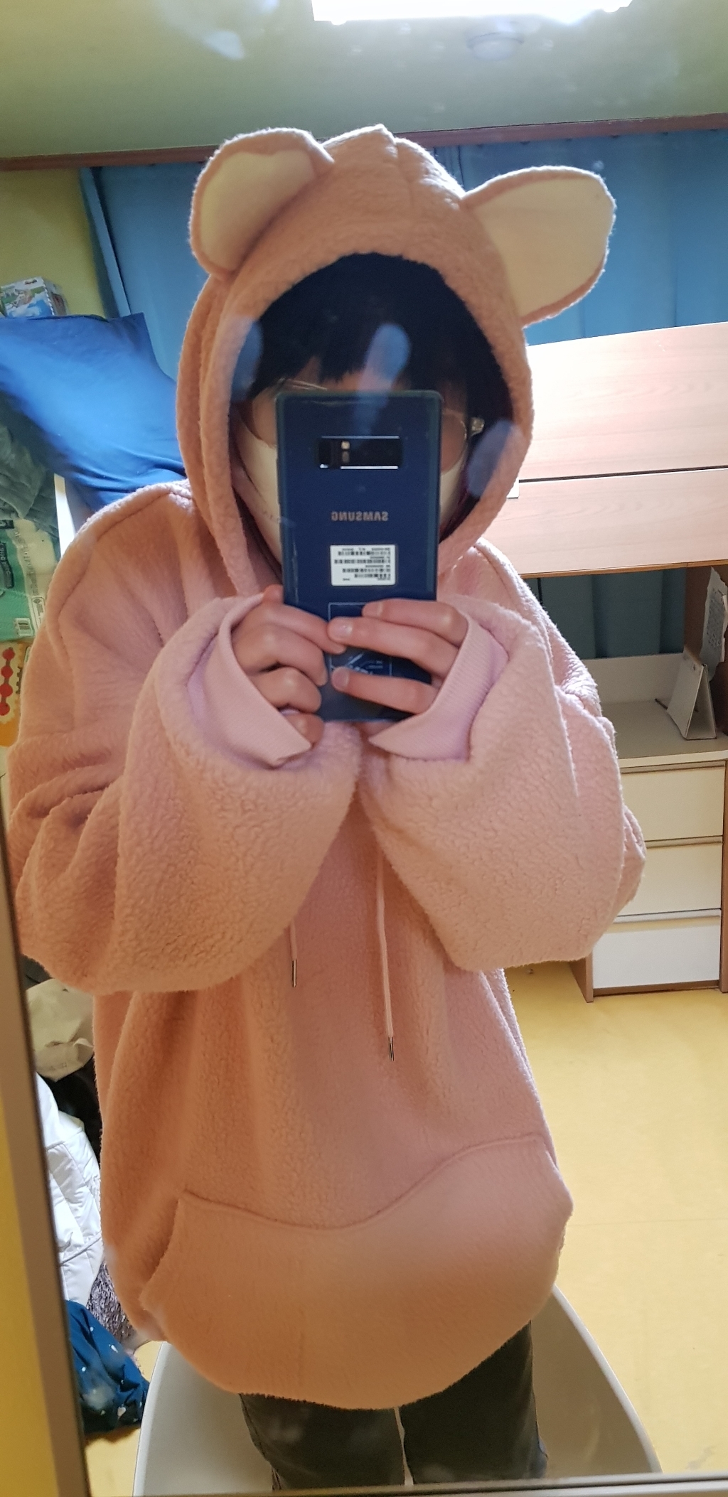 [세인트이브] N9979  곰돌이 귀여운 뽀글이 후드티
