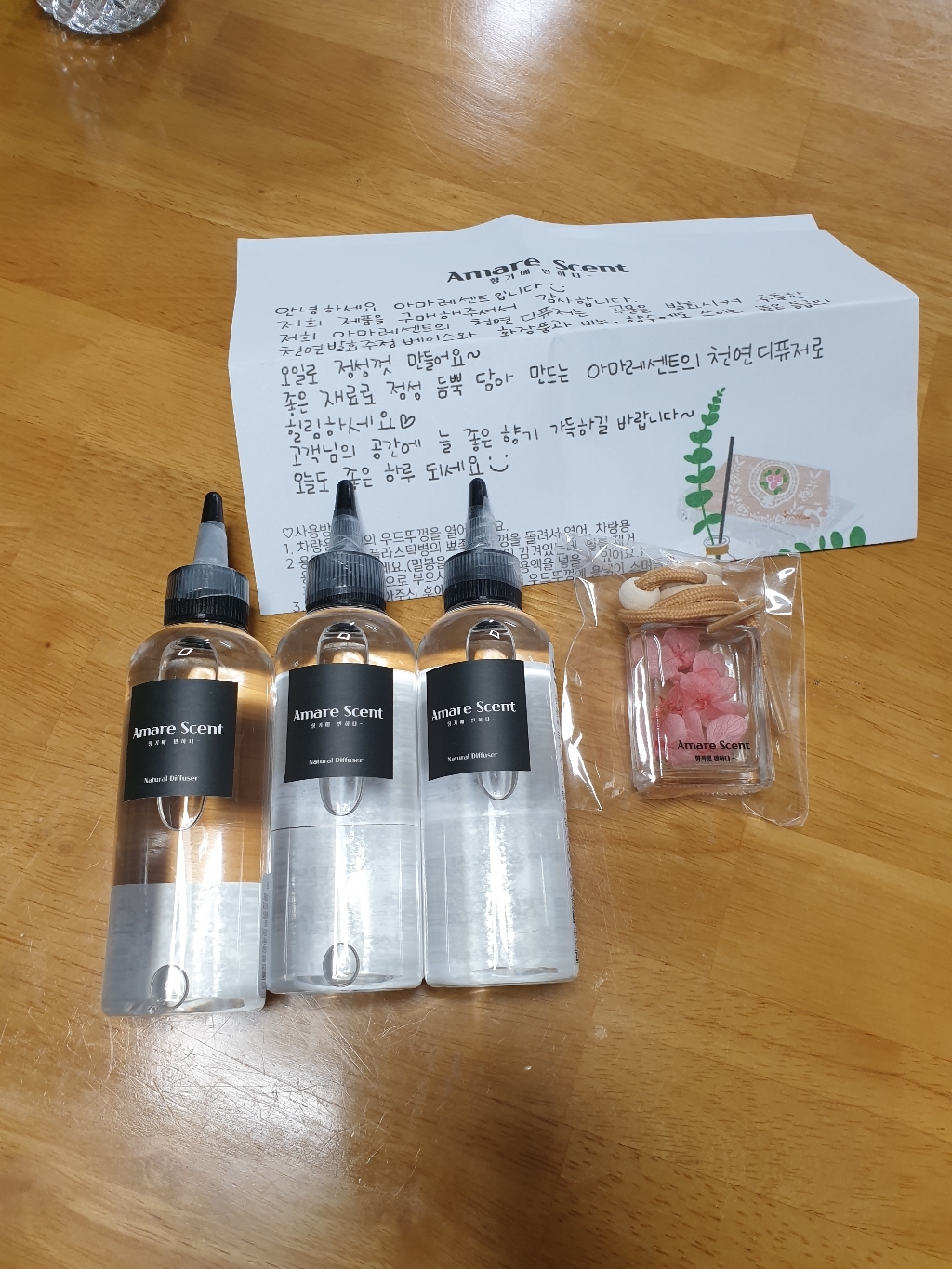 아마레센트 천연 꽃걸이형 차량용방향제 자동차디퓨저 본품 리필 리필