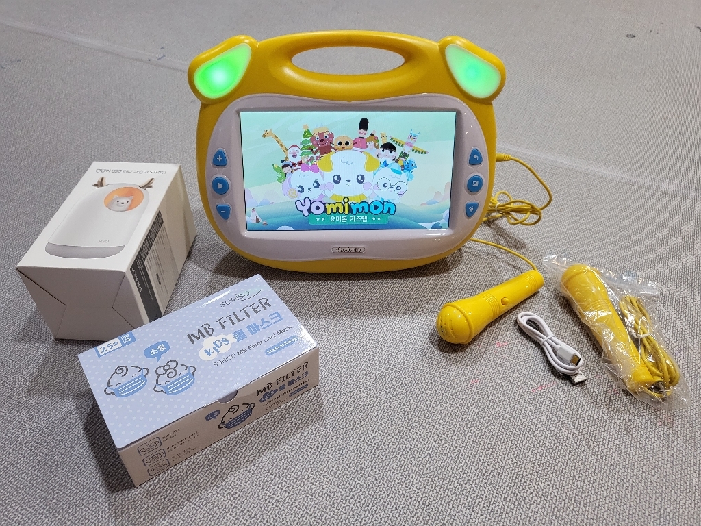 2500여편 콘텐츠 요미몬 키즈탭 풀패키지 / 22개국어 평생소장 다운로드USBBUSB어댑터보조배터리Ah yoitab2 요미탭2