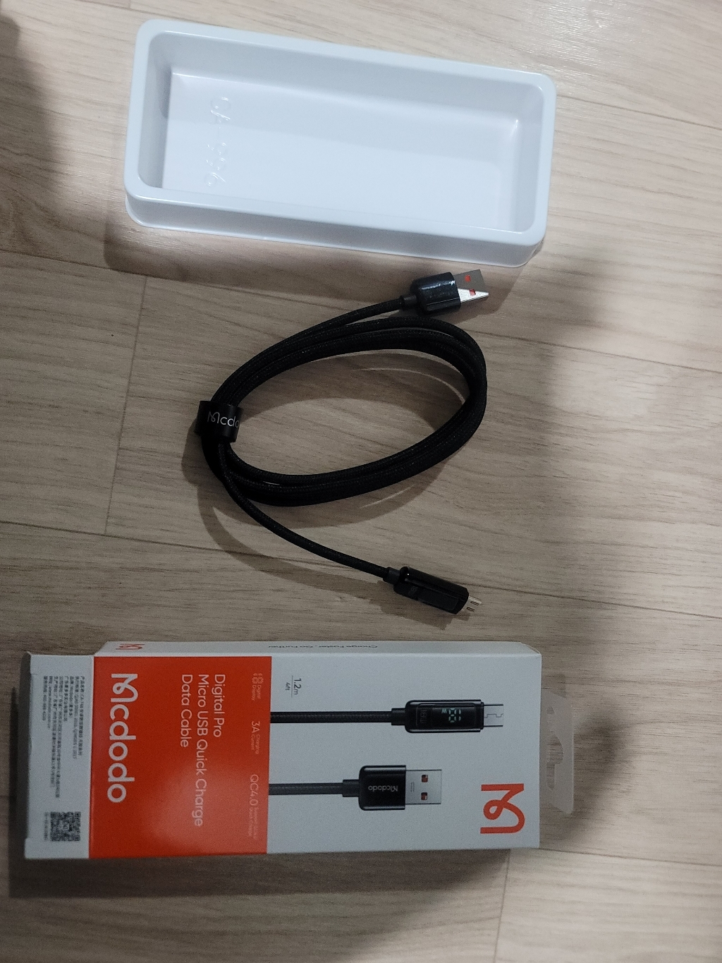 맥도도 디스플레이 USB A타입-마이크로5핀 고속충전 케이블