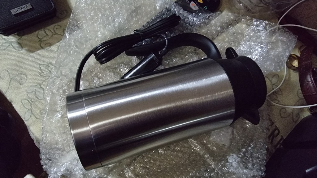 QDY 차량용 전기포트 12V 24V 빠른 가열 이중 스테인레스 스틸