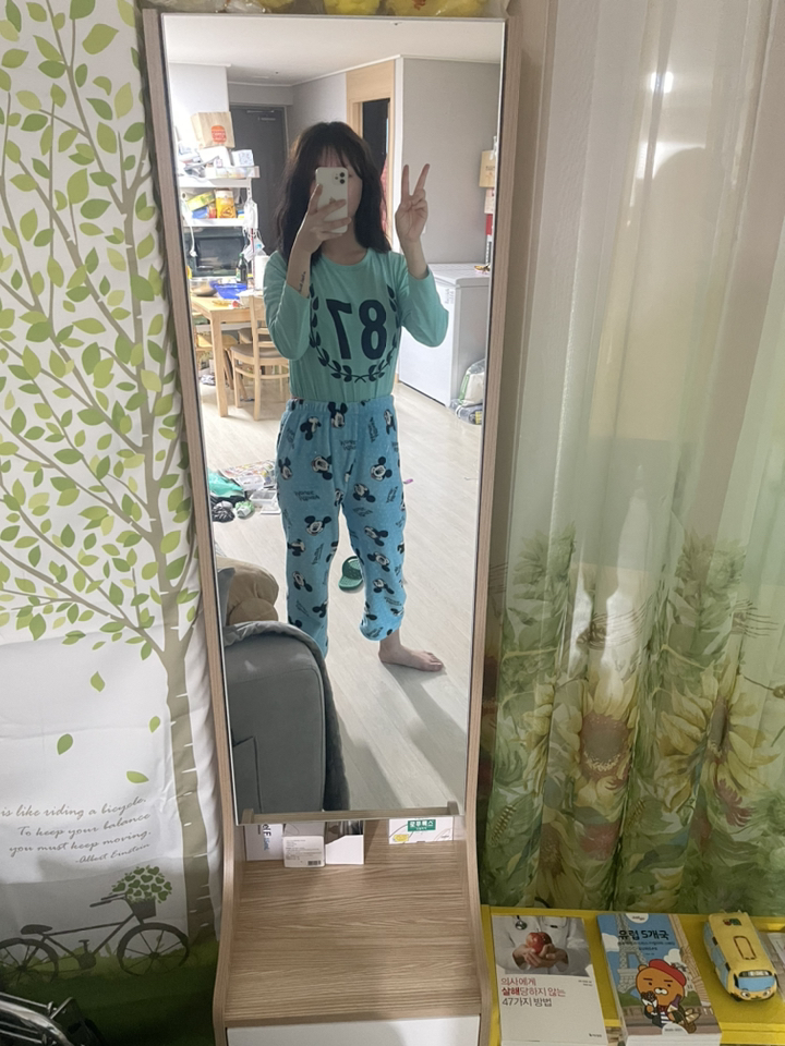 데이지 미니 좌식 입식 원룸 거실 슬림 틈새 수납 전신거울 화장대