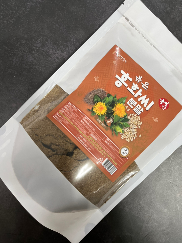 건강중심 볶은 홍화씨 분말 가루