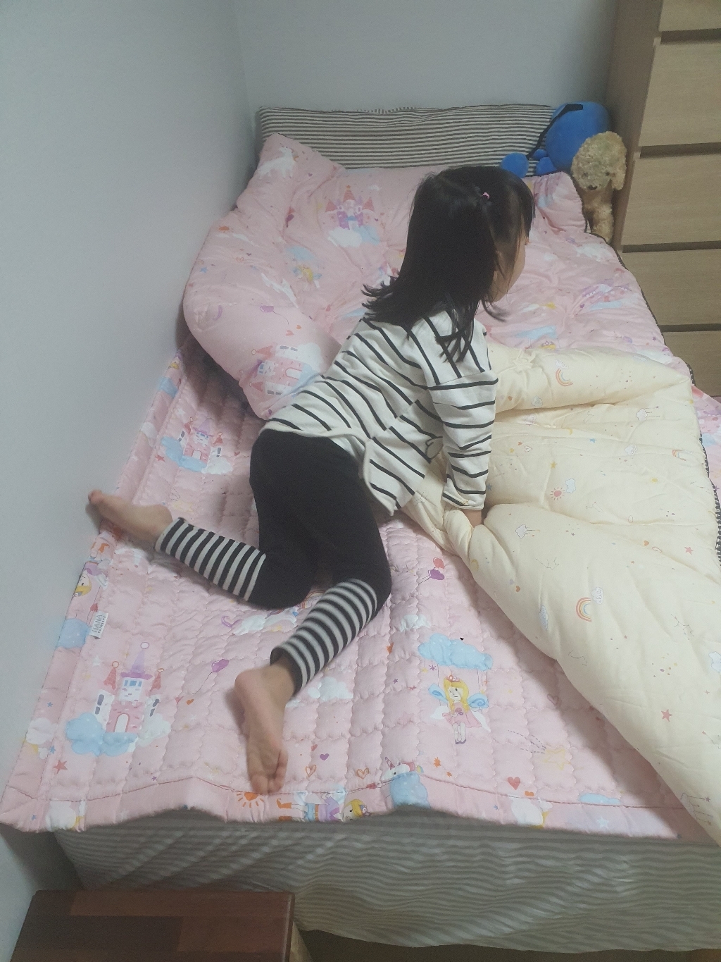 아몽레브 유니콘 이불 주니어 키즈 아동 어린이 차렵 모달 침구 S