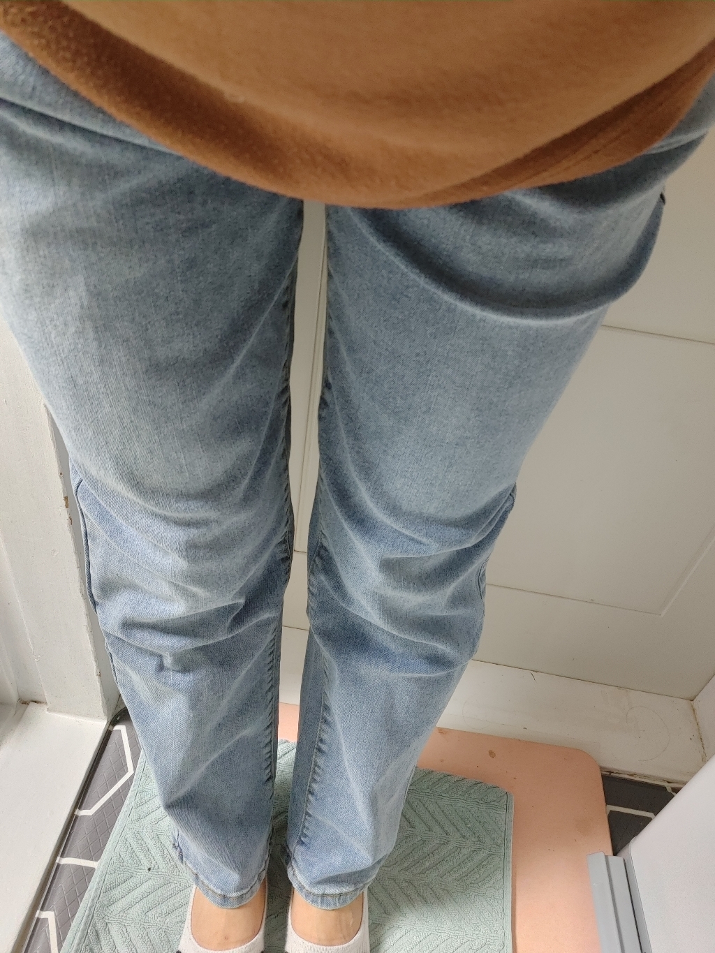 다온샵 베스트셀링 인생팬츠 허리뒷밴딩 워싱중청 신축성 핏 칼라 모든것이 완벽 리뷰후기