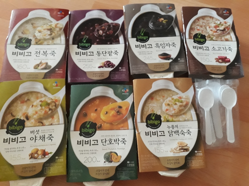 [비비고]죽/7종세트/소고기 버섯야채 전복 누룽지닭백숙죽 단박 통단팥 흑임자