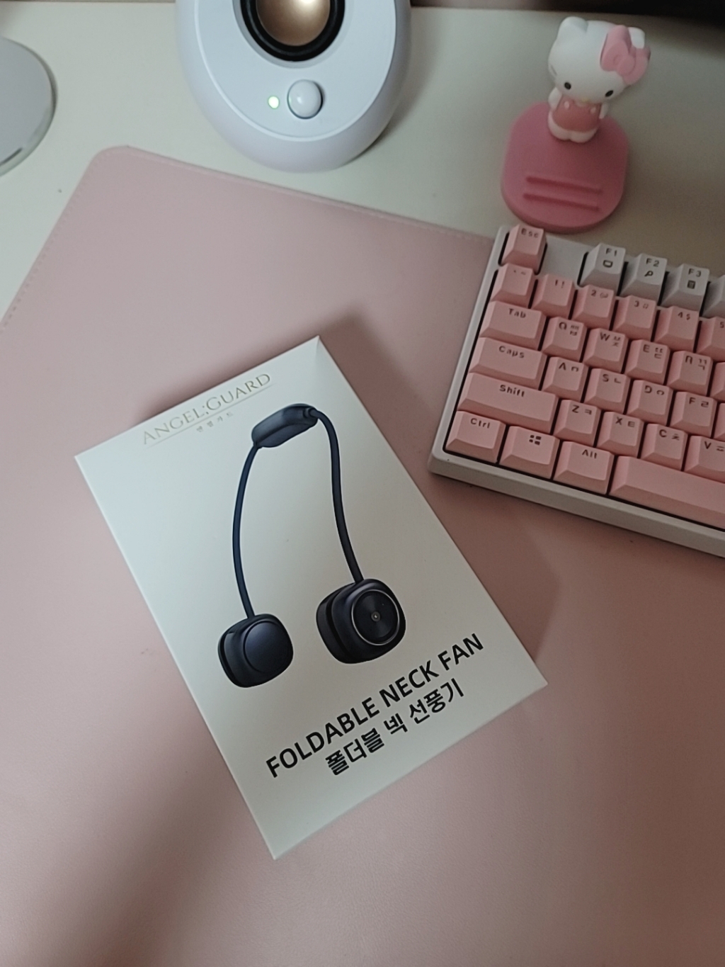 엔젤가드 접이식 휴대용 넥밴드 선풍기