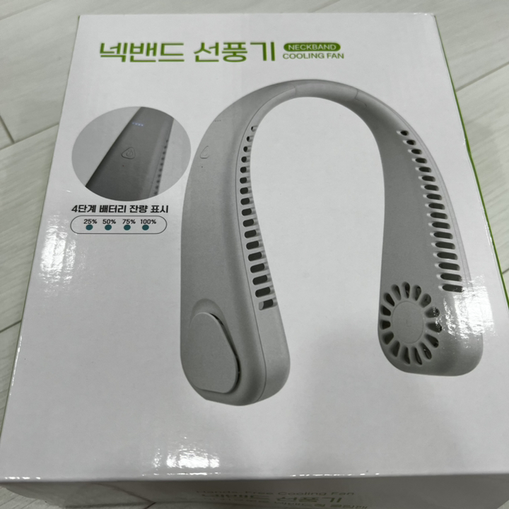 지파워 넥밴드 선풍기 넥풍기 목풍기 목걸이형 선풍기 Ah 대용량 배터리 3단 속도조절