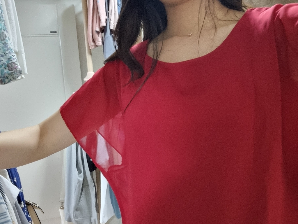 주디앤 여성 여름 쿨 셔링 레이스 반팔 블라우스 리빙공감
