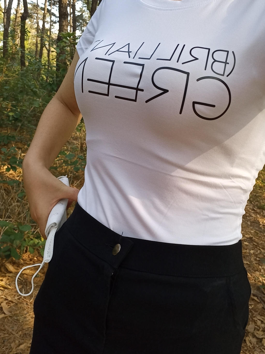 일월전빵 여성용 레터링 슬림핏 스판 반팔티셔츠 B-C027
