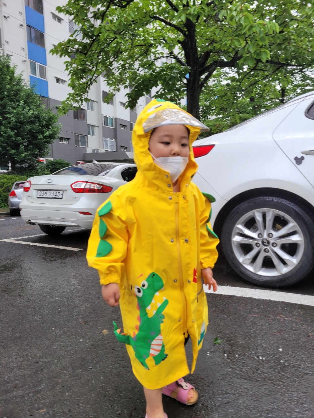 베스타 어린이 우비 깜찍한 입체 캐릭터 레인코트
