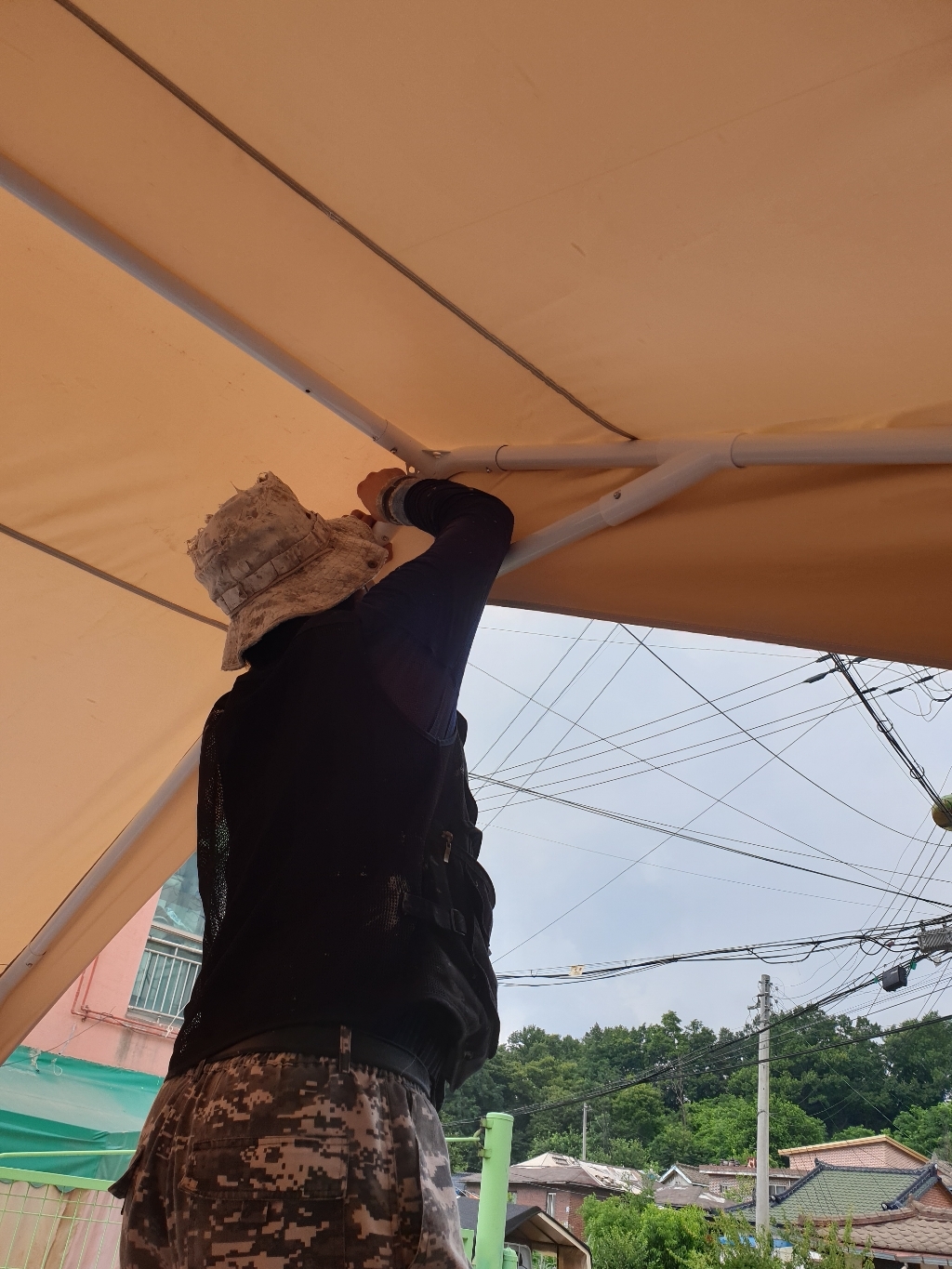 캐노피 천막 몽골 텐트 옥상 포차