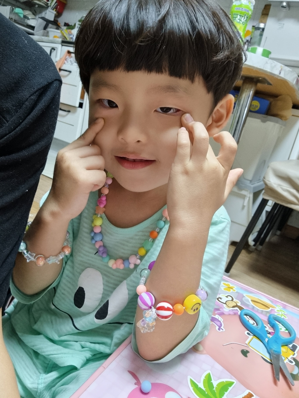 또또홈플레이 집중력u 어린이 유아 팔찌만들기 비즈공예 구슬공예 엄마표 집콕놀이