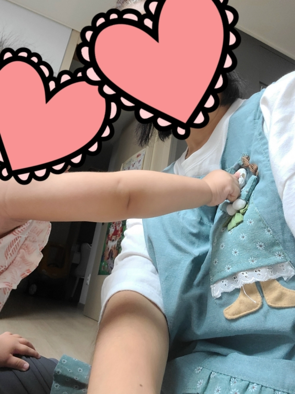 하늬통상 소녀인형 어린이집 앞치마