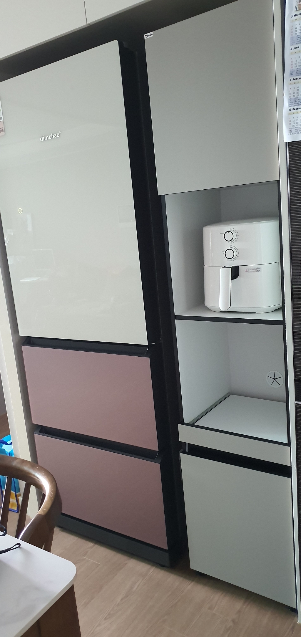 오브제 400/800 높은 렌지대 주방 수납장 키큰 틈새장