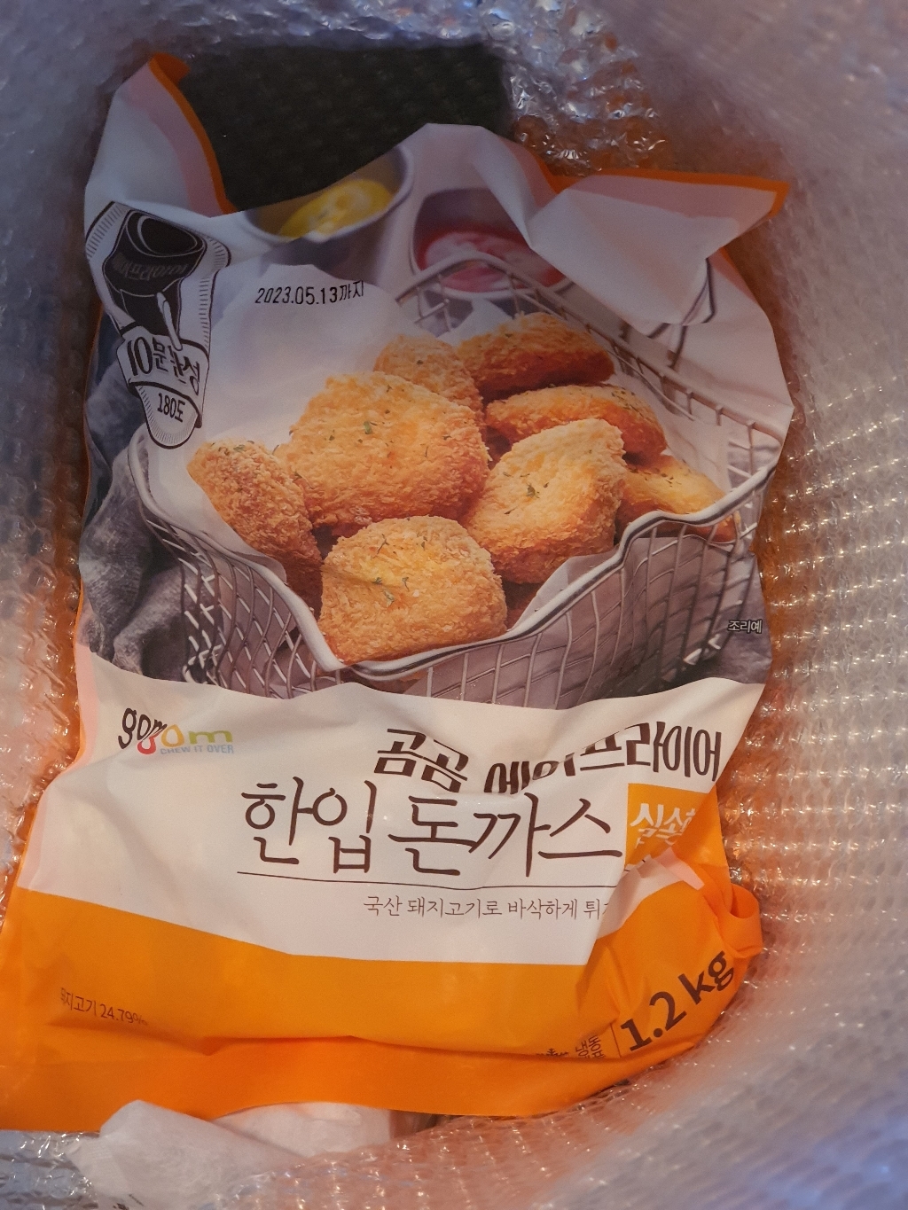 곰곰 에어프라이어 한입 돈까스 실속형 (냉동) 리뷰 후기