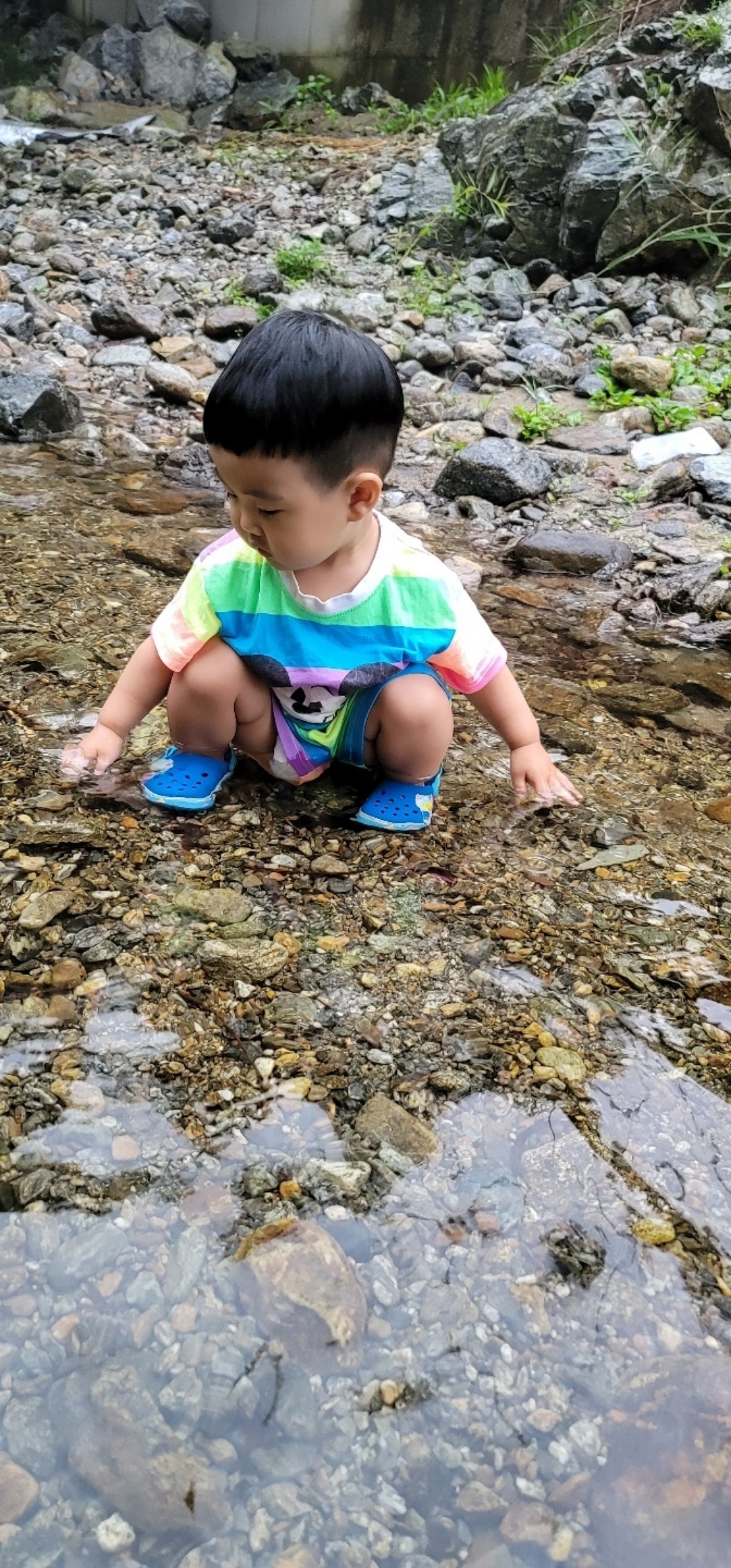 골든래빗 아동용 여름 D 네온미키 상하 바지세트