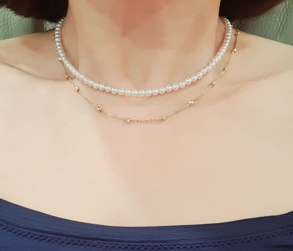스와로브스키 진주 14K 비드 초커 신민아 김나영 목걸이 국내배송 자체제작
