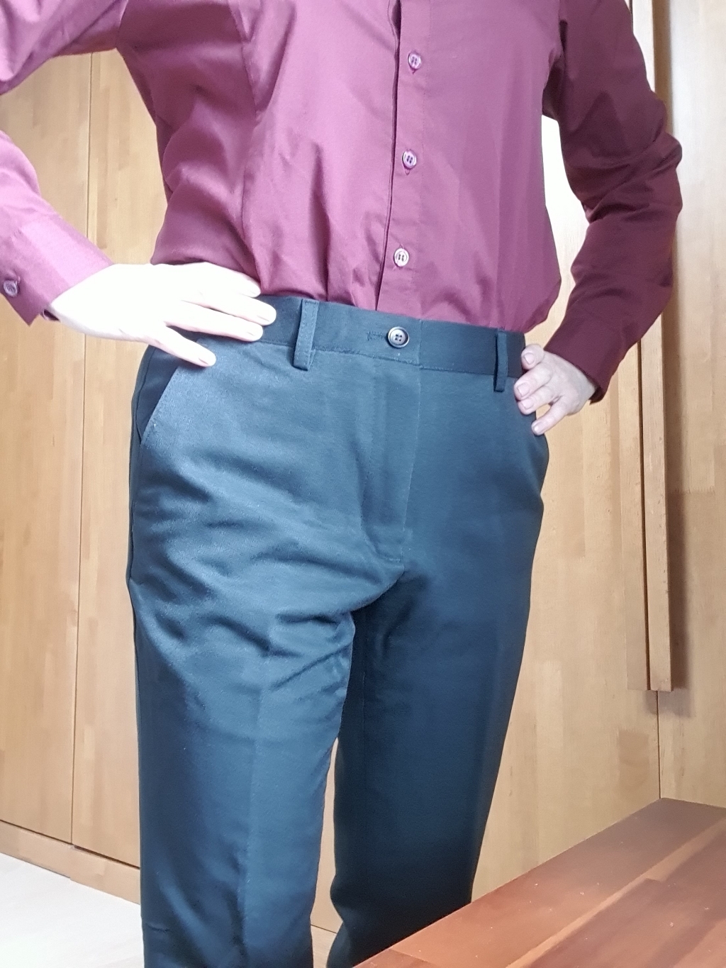 더클래식 여성용 스판 빅사이즈 히든 밴딩 슬랙스
