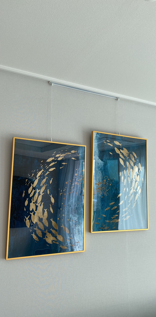철물대장 멀티 액자레일 그림 와이어줄