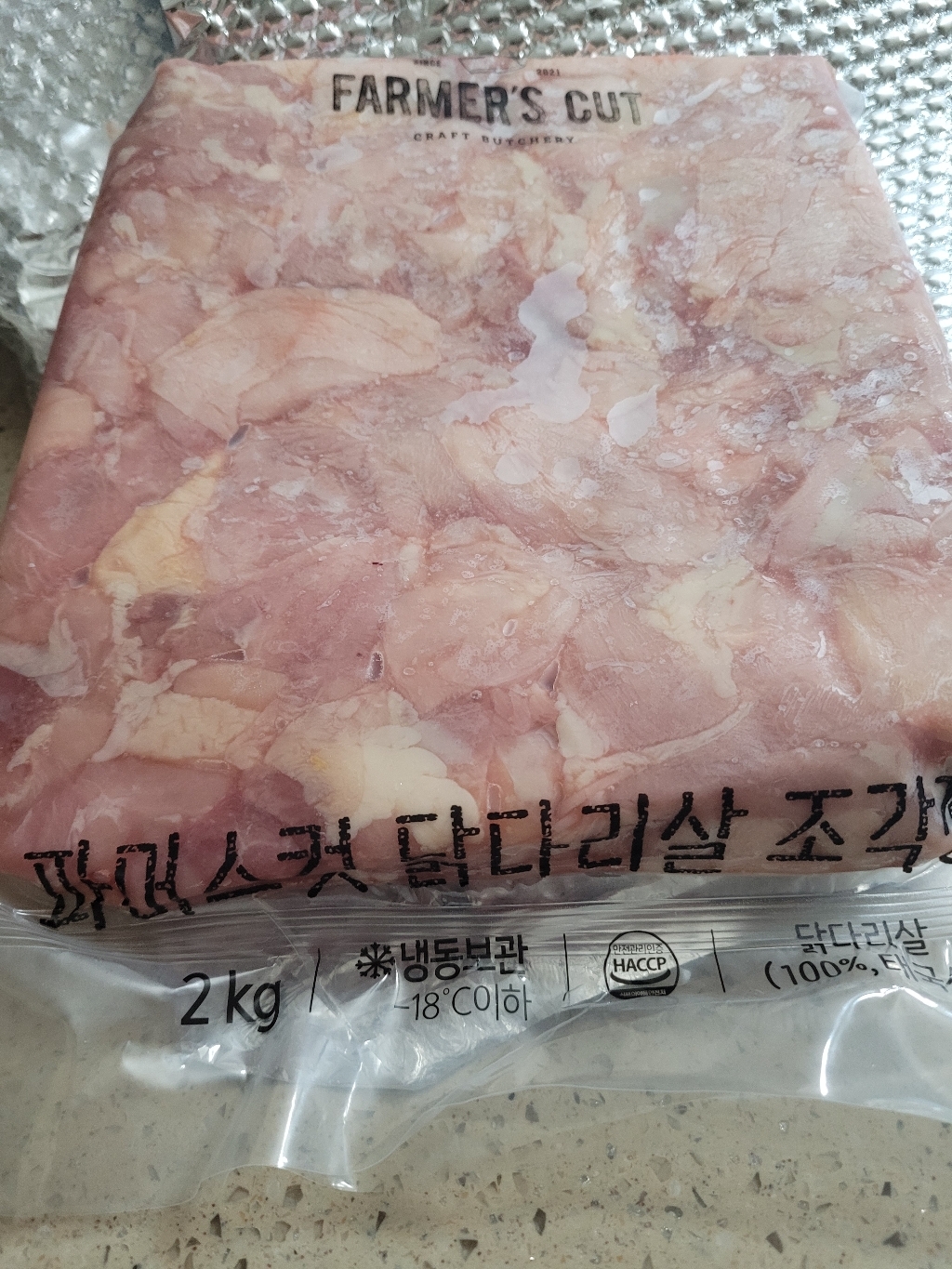 [쿠팡수입] 파머스컷 닭다리살 조각정육  1개