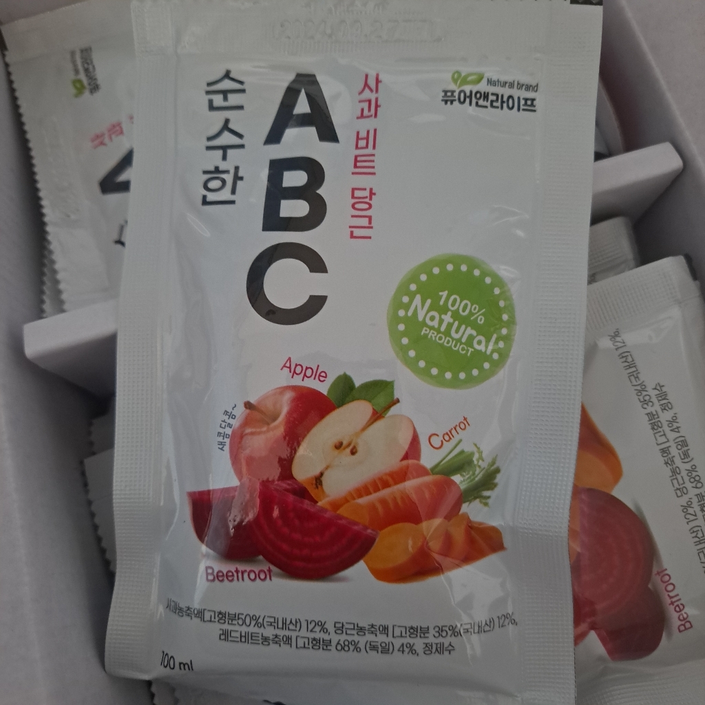 순수한 ABC쥬스 사과 비트 당근즙 30포 2박 5포