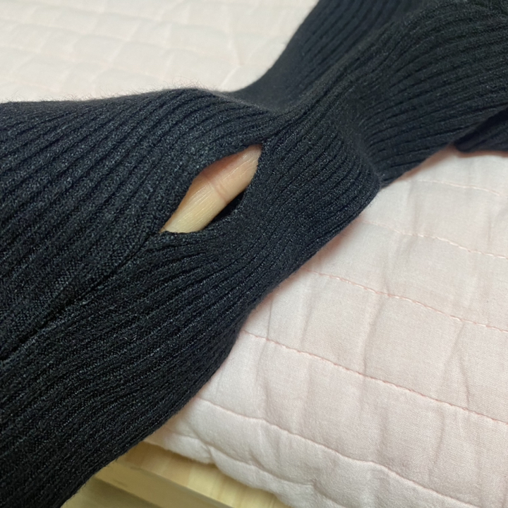 무드인더 여성용 브이넥 데일리 골지 니트