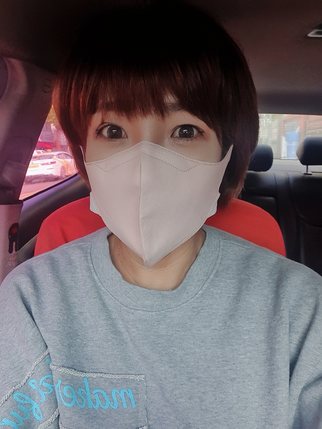 CA 귀편한 소프트핏 새부리형 컬러 마스크 특대형