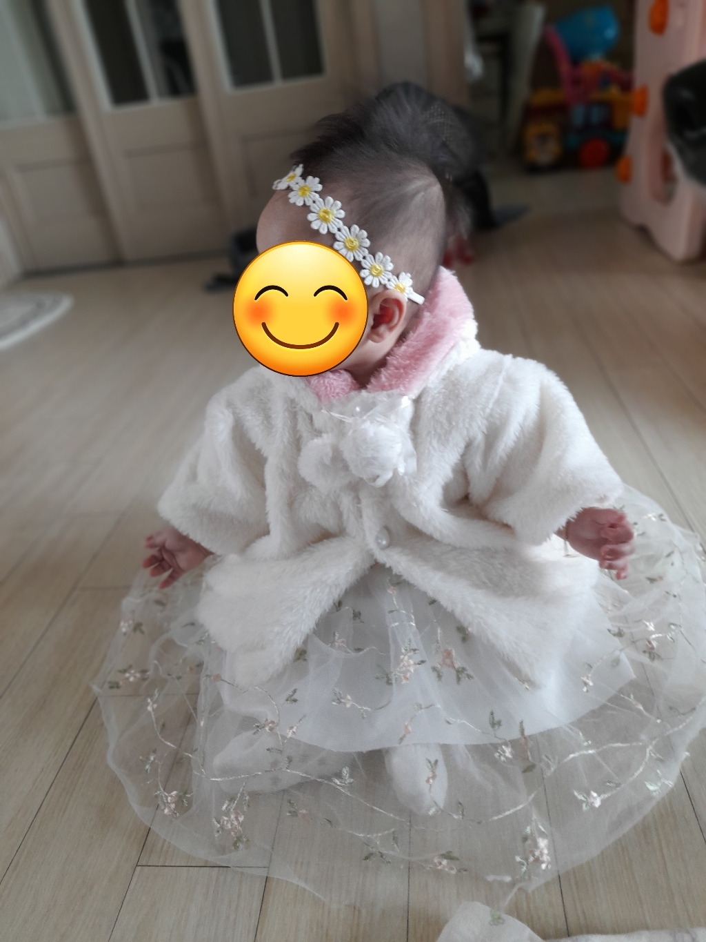 스타존 유아 아동복 플리스 겨울 퍼자켓 토끼 후드