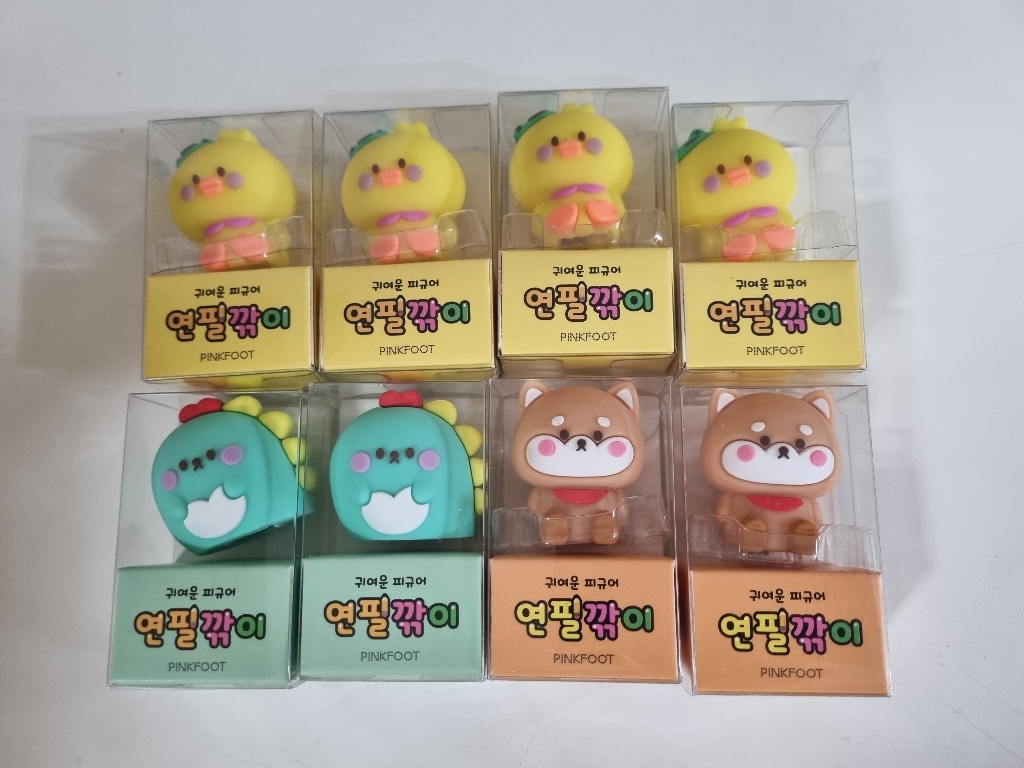 핑크풋 2000쪼꼬미친구들 피규어 연필깎이 4종